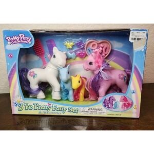 Polyfect Toys 3 Pretty Pony Set NIB, W/ Accessories Similar To My Little Pony D1